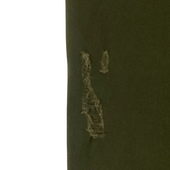 Express Womens Jeans Sz 12 Legging High Rise Stretch Supersoft Green Distressed - Picture 3 of 14